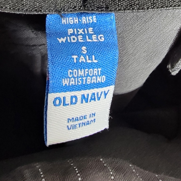 Old Navy High Rise Pixie Wide Leg Trousers Women S Tall Pinstripe - Picture 5 of 10